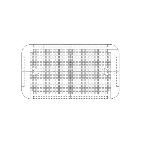 ST.STEEL GRILL FOR DRIPTRAY/BASE W/OUT GLASS RINSER 40x40x4