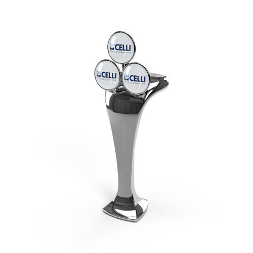 COBRA B3 CHROMEPL. BRASS ST. STEEL TUBES 7X8  5/8 + LED BADG