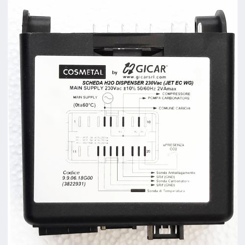 SCHEDA H2O Disp. 230Vac 9.9.06.18G