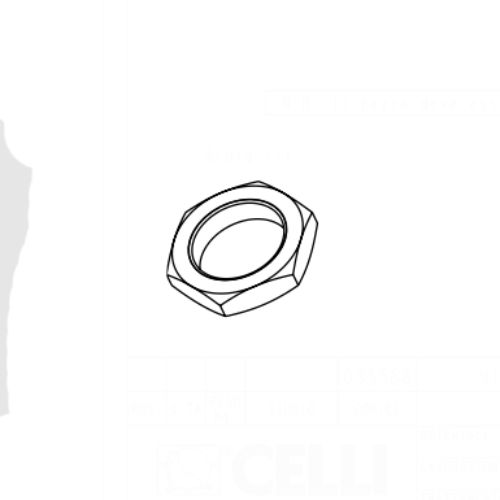 NICKELPLATED BRASS HEXAGONAL NUT THREAD 1/2 GAS FOR TAPS