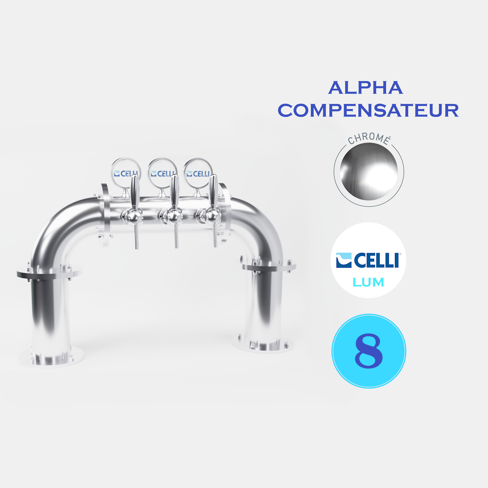 BRAUHAUS PONT 8T CHROME - LUM - ALPHA COMP.