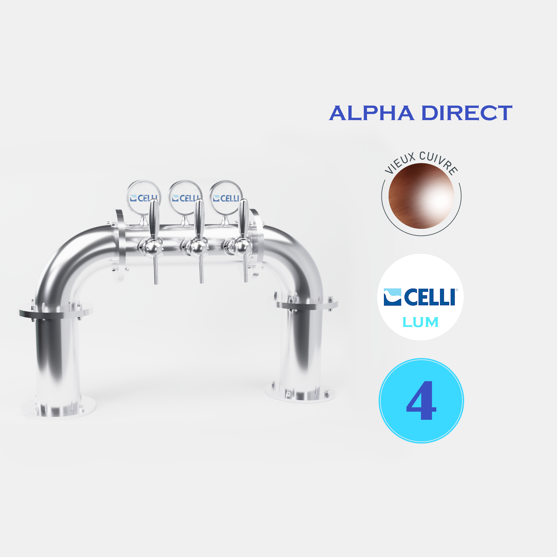 BRAUHAUS PONT 4T CUIVRE - LUM - ALPHA DIR