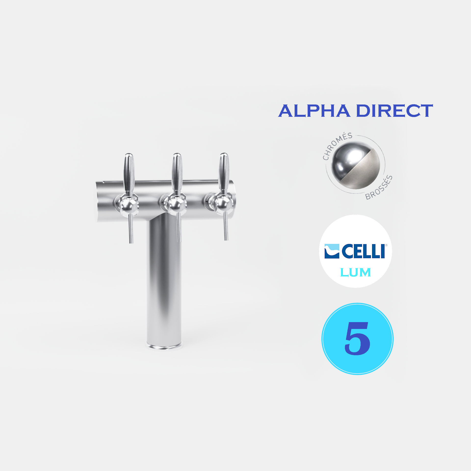 SOFT 5T CHROME/BROSSE LUM - ALPHA DIRECT