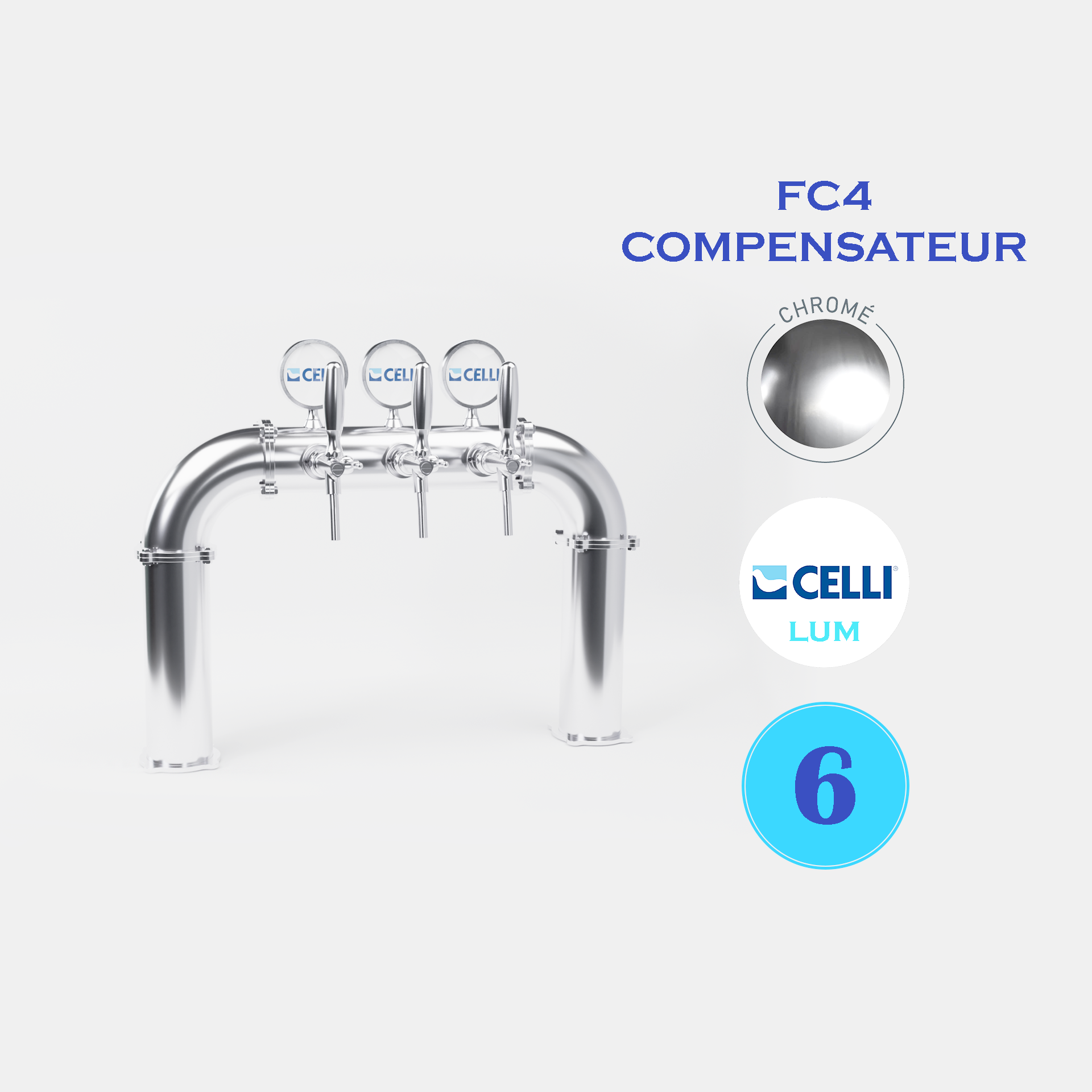 RIALTO PONT 6T CHROME OU BROSSE- LUM - FC4 COMP