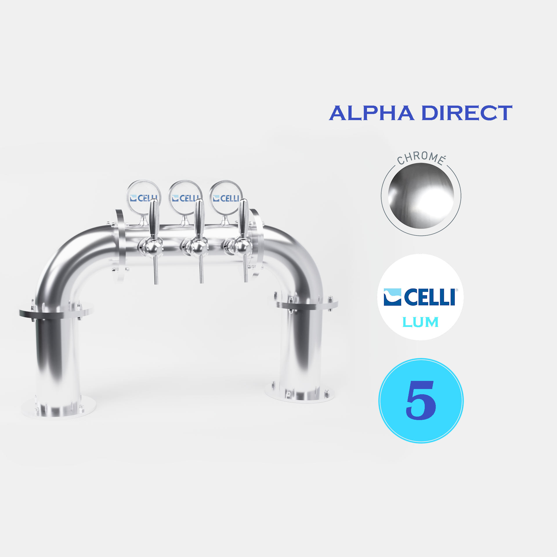 BRAUHAUS PONT 5T CHROME - LUM - ALPHA DIRECT