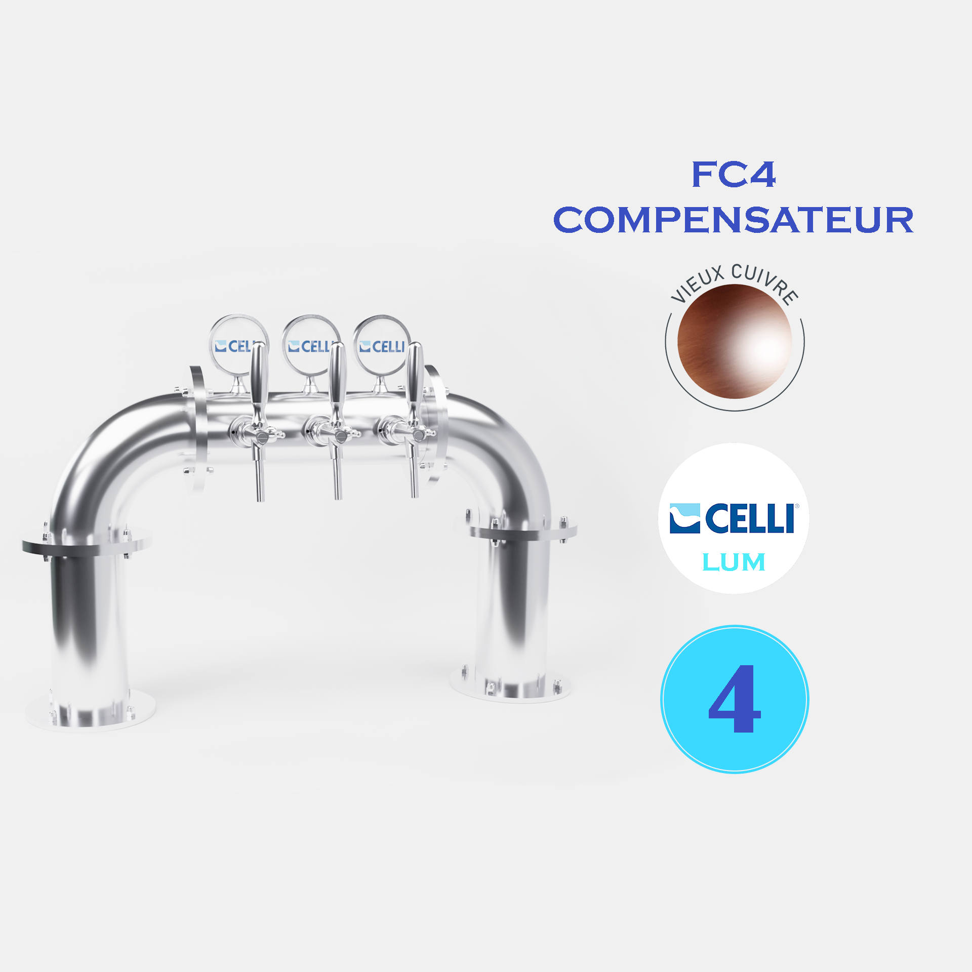 BRAUHAUS PONT 4T CUIVRE - LUM - FC4 COMP.