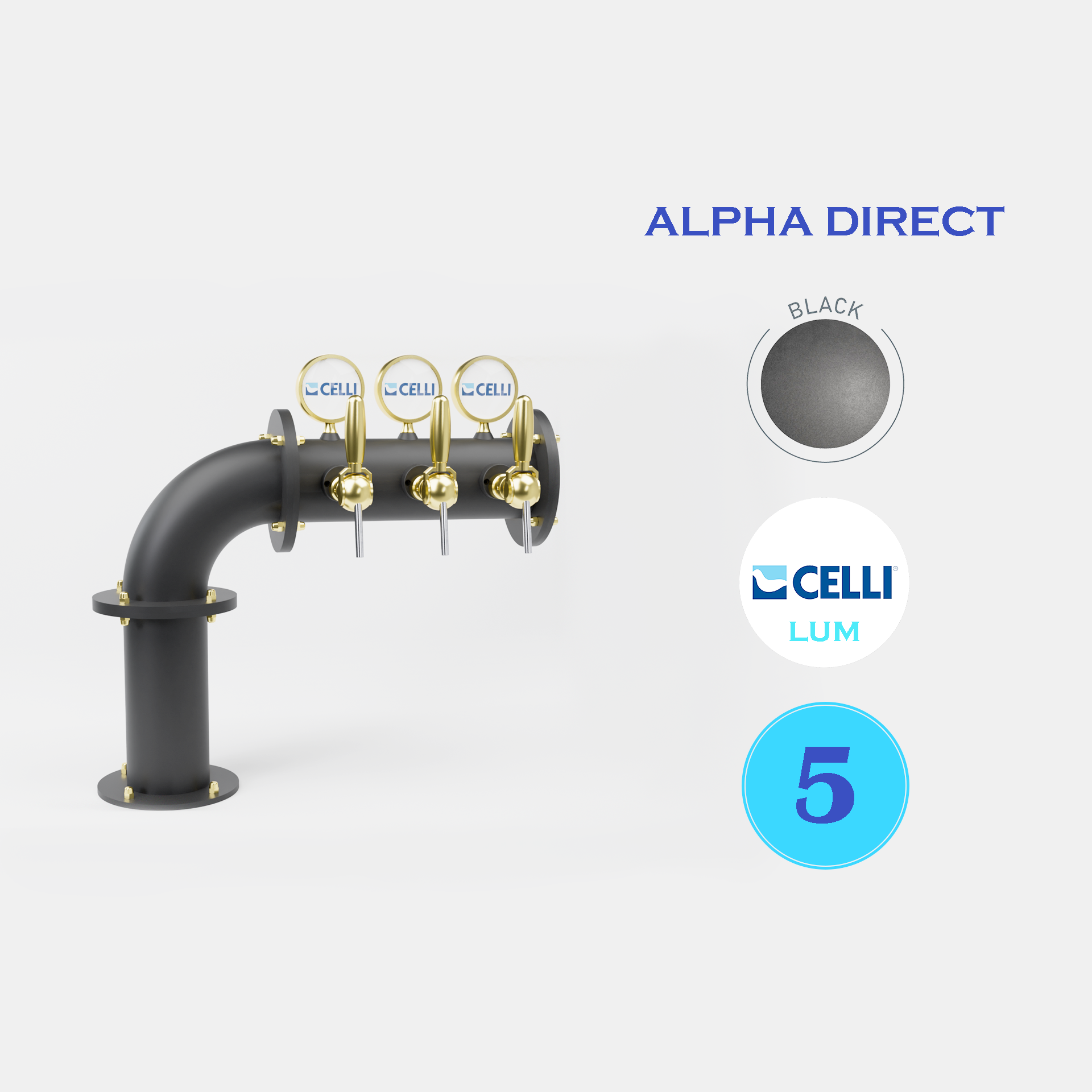 BRAUHAUS FLAG 5T BLACK - LUM - ALPHA DIRECT