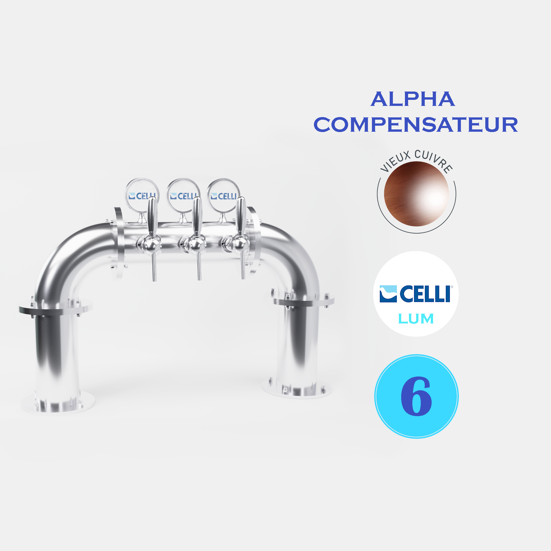 BRAUHAUS PONT 6T CUIVRE - LUM - ALPHA COMP.