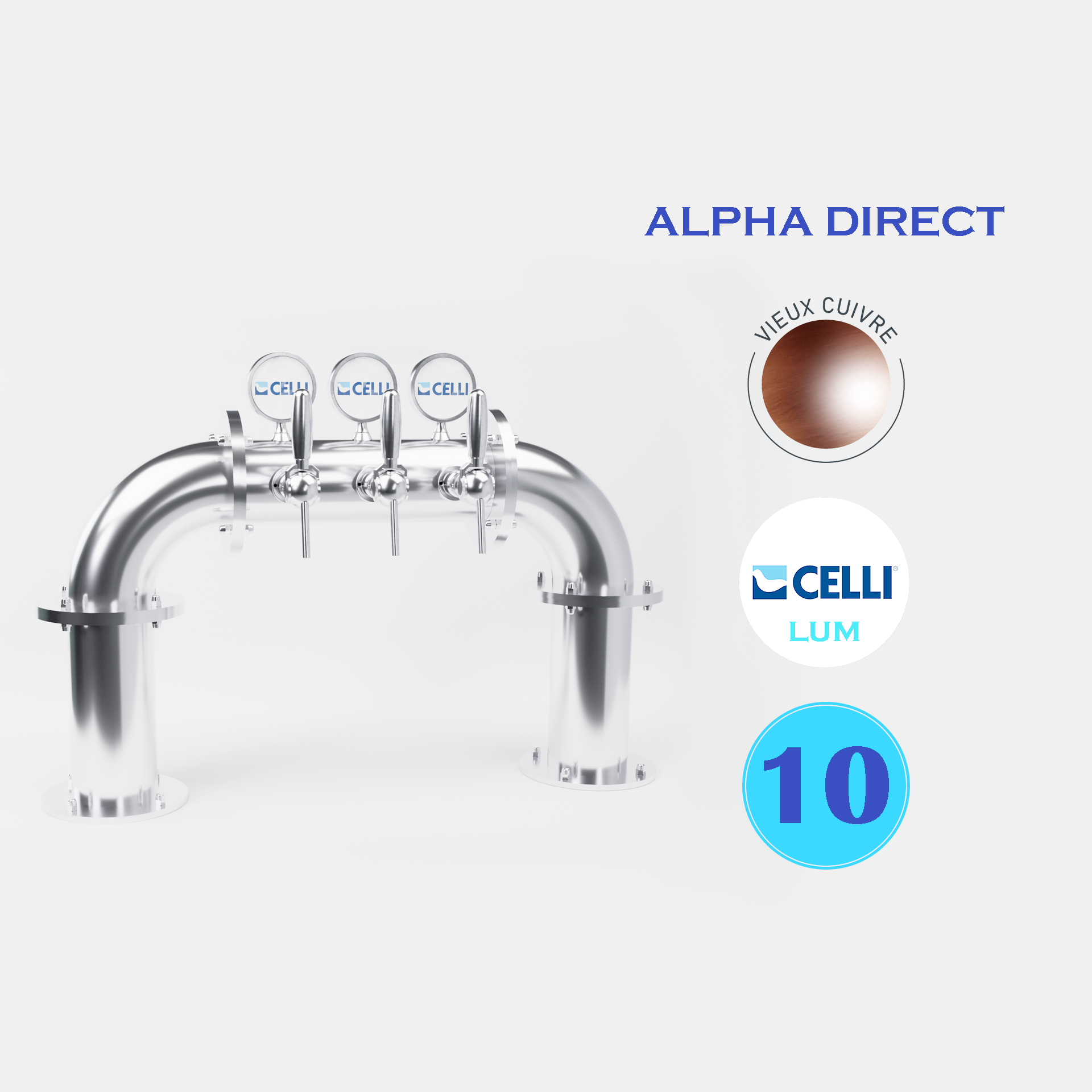 BRAUHAUS PONT 10T CUIVRE - LUM - ALPHA DIR