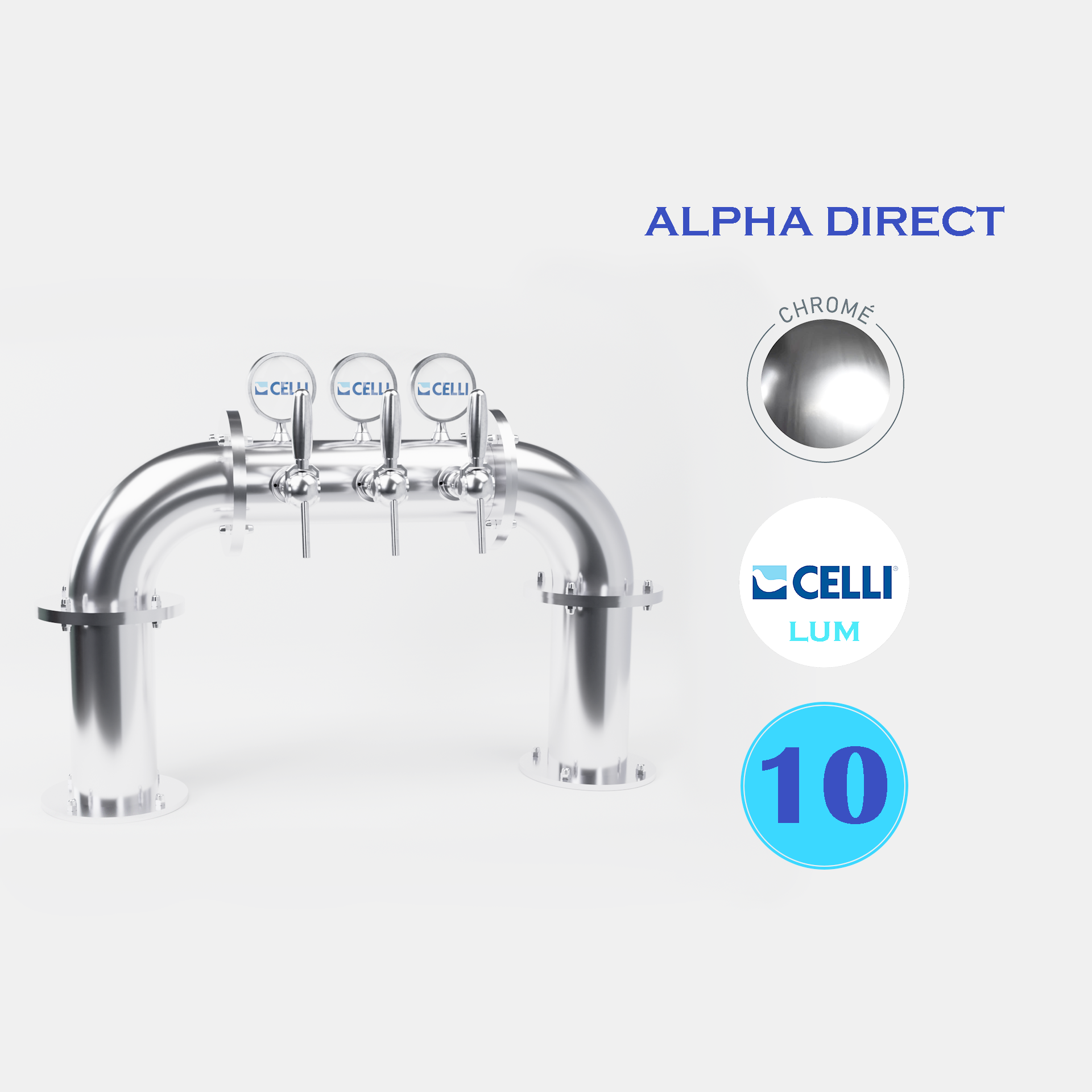 BRAUHAUS PONT 10T CHROME - LUM - ALPHA DIRECT