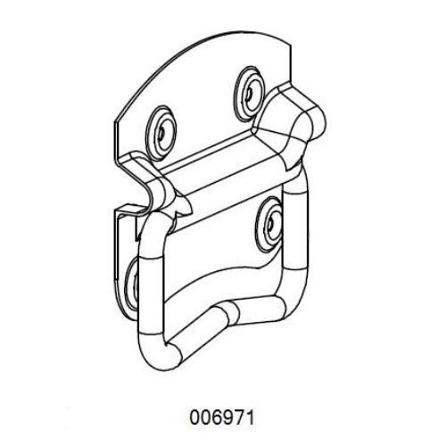 MANIGLIA ZINCATA mm110x83          *