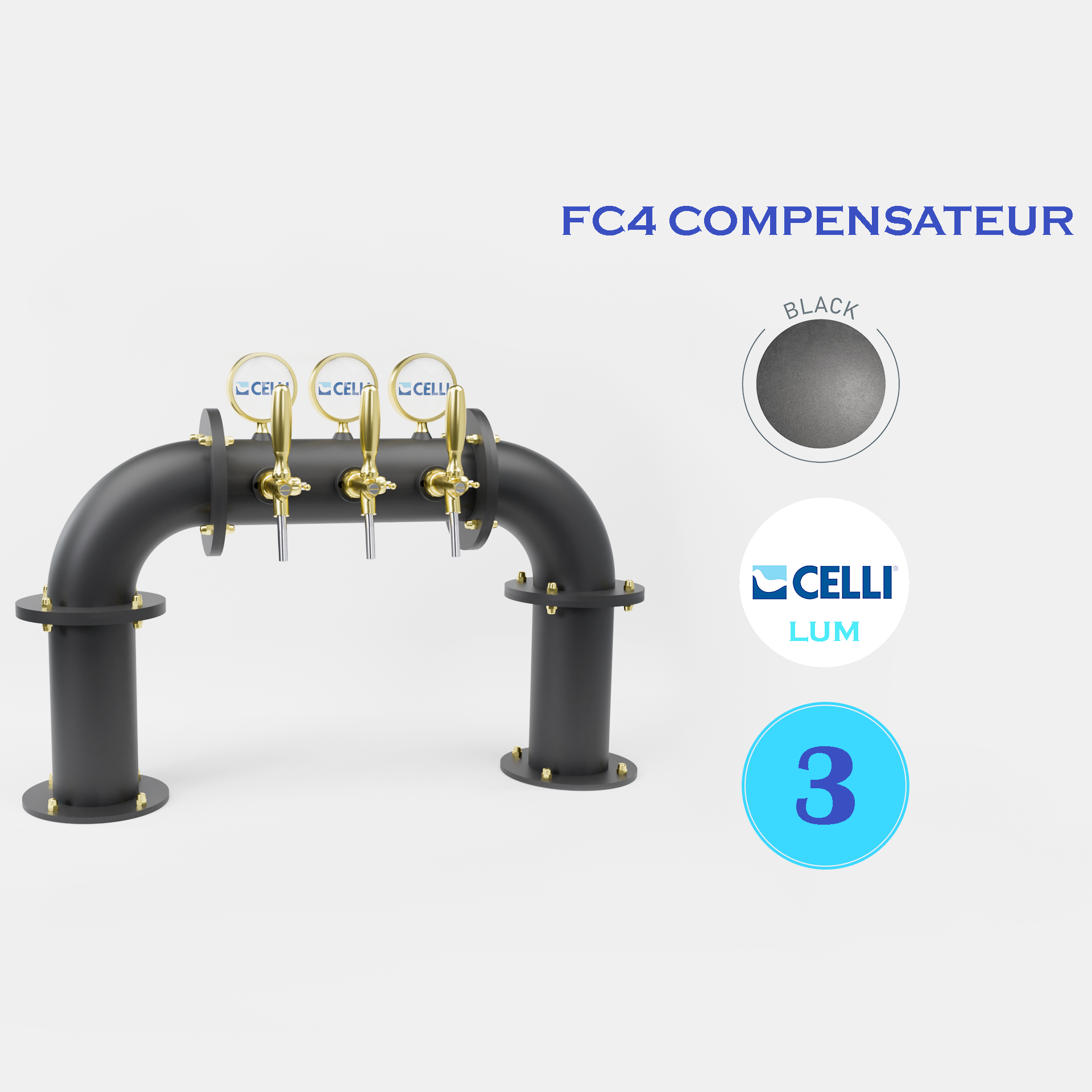 BRAUHAUS PONT 3T BLACK - LUM - FC3 COMP.