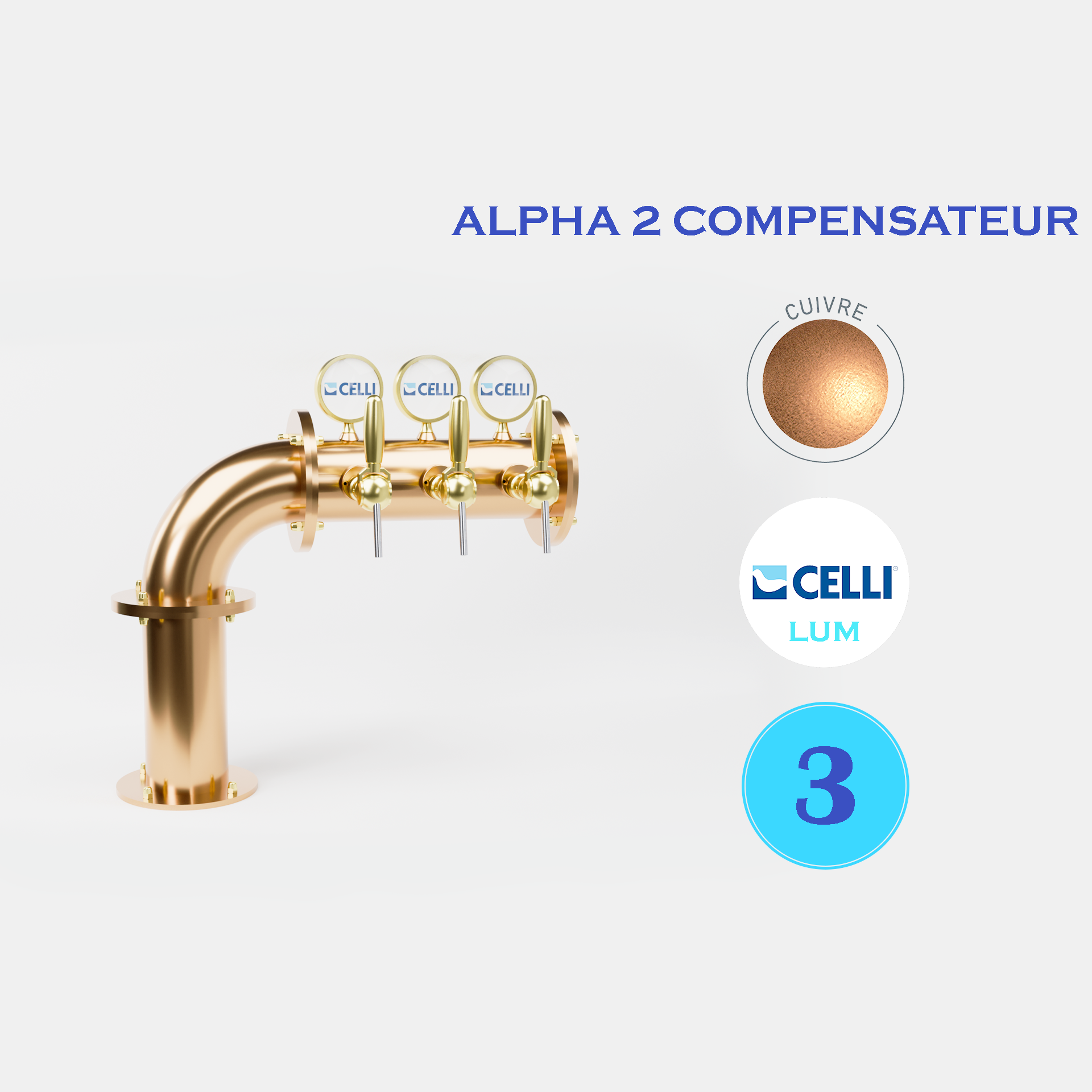 BRAUHAUS FLAG 3T CUIVRE / VX CUIVRE / VX LAITON - LUM - ALPH