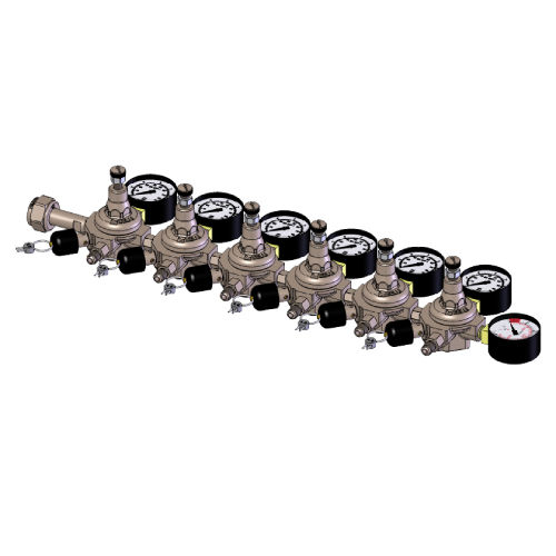 CO2 PRESSURE REDUCER 6 WAYS 7/16, 7MA 21.8W