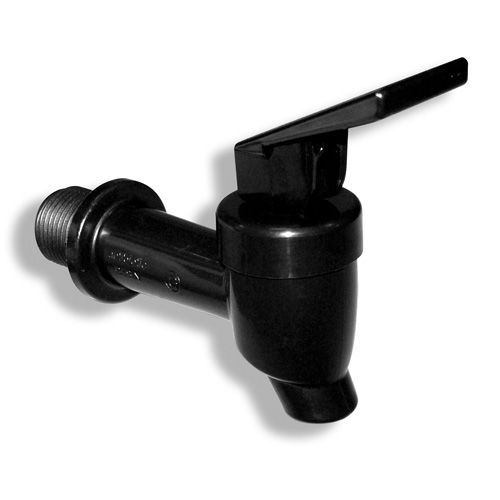 PLASTIC FAUCET H1A COMPLETELY BLACK+NUT+JOINT WITH S.S. PIST