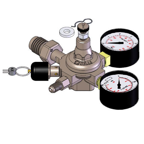 N2 PRESSION REDUCER 1 WAY 2 GAUGES CONNECTION 7/16 RELIEF SE