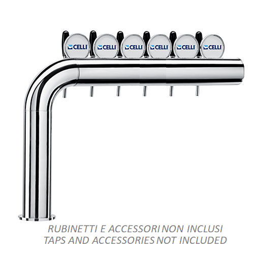 AZUR FLAG/RIGHT 6 WAYS PL. PRODUCT/REC.TUBE 6,7X9,5 PL.FIX.S