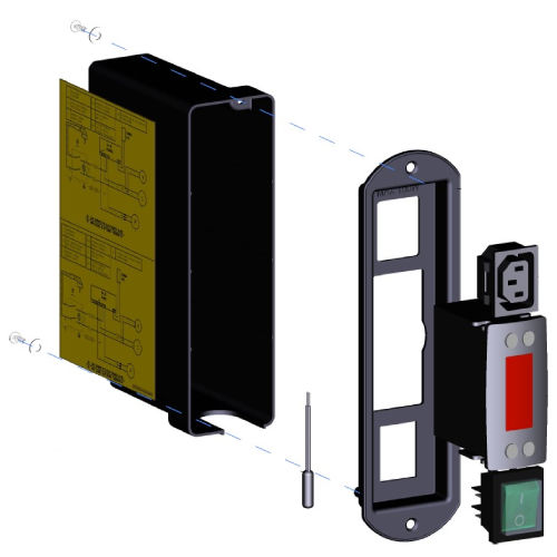 CONTROL UNIT FOR DIGITAL THERMOSTAT+SWITCH+SOCKET