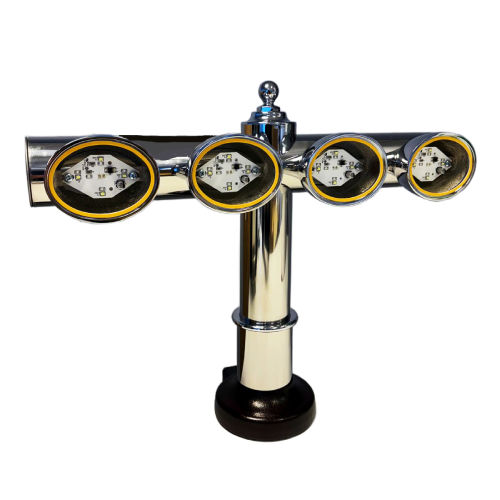 4 Out T-Bar, 3/16 line, Mahogany, Chrome