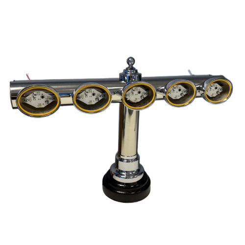 5 Out T Bar, Mahogany, 3/16, Chrome, no