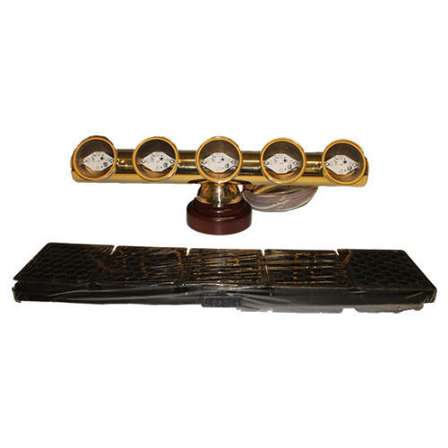 5 Out Mid-Liner, 3/16" Beerline, Round Pods, Mahogany, Brass