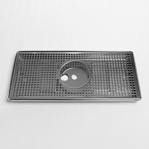 OVERCOUNTER SS304 COMPL.DRIPTR.50x22 WITH CENTRAL GLASS WASH