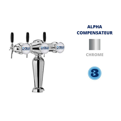 C/ROMANTIC 3V+ ALPHA TAP INOX WITH COMPENSATOR
