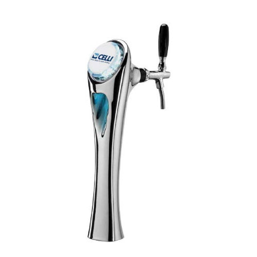 EOS CHROMED TOWER WITH AL. TUBES + REC. LED LIGHT