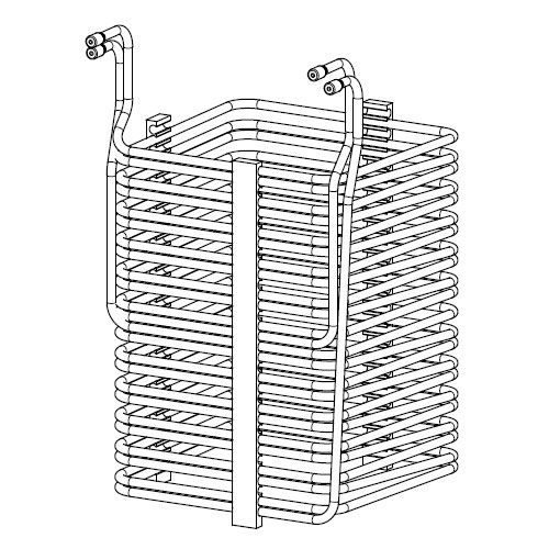 DOPPELT GELEGTE KEUHLSCHLANGE 3.+4.LEITUNG GEO75 10+10m