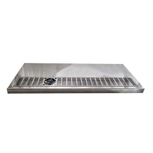 SS DRIPTRAY BASE JJL MODEL WITH GLASSF.+DISCHARGE CM 120X50X