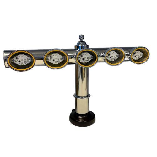 5 Out T Bar, Chrome, Black Ash, re-circ,