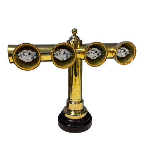 4 Out T-Bar, 3/16" Beerline, Mahogany, Round Pod, Brass