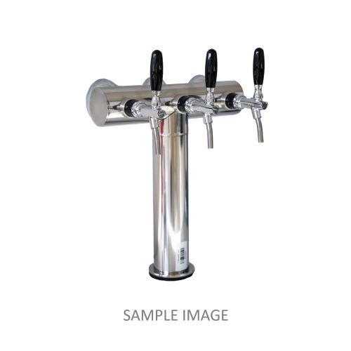 T-SHAPED TOWER 3 TAPS WITH LED-LIT OVAL MEDAILLON (H420mm)