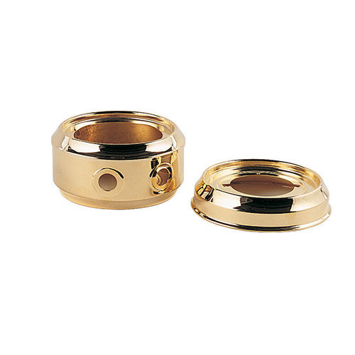 KIT TURNED GOLDPLATED ST. STEEL RINGS D.130 2 HOLES D=24 FOR