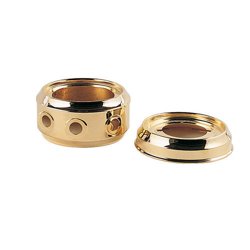 KIT TURNED GOLDPLATED ST. STEEL RINGS D.130 3 HOLES D=24 FOR