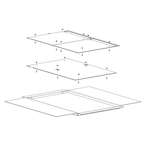 WHITE LAMINATE COVERING SIDE AND FRONT PANELS  3 mm x 55848