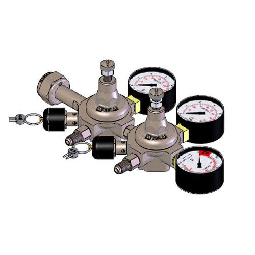 CO2 PR.REDUCER 2WAYS 7/16 3 MANOMETERS