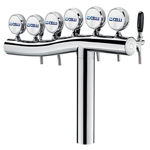 WAVE TOWER LEFT OR. ST. STEEL 6 WAYS 7X8  + RECIRC.