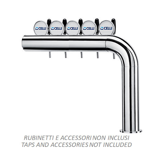 AZUR FLAG/LEFT 5 WAYS PL. PRODUCT/REC.TUBE 6,7X9,5 PL.FIX.SH