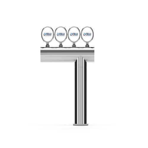 ZAPFSAEULE AZUR "T" STANDFUSS LINKS, 4 LTG. INKLUSIVE LED BE