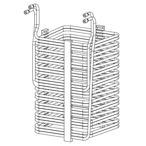 Doppelleitige Kühlschlange 1 und 2, 7x8mm (10+10)