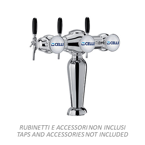 ROMANTIC TWR CHROMEPL.BRASS 5/8 3 OUTS TUBES 4X8+PLASTIC REC