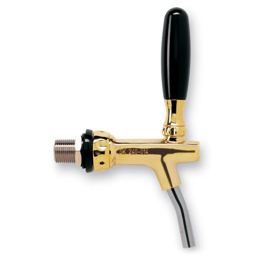 FC4 GOLDPL. BRASS TAP WITHOUT COMPENSATOR WITH PL SPOUT + HA