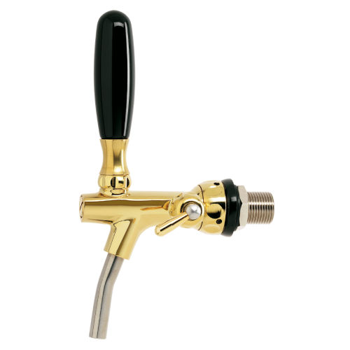 FC4 GOLDPL. BRASS COMP. BEERTAP 5/8X35X10 S.ST.S POUT W/PROT