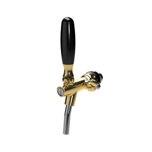 FC4 GOLD TAP WITH ST. STEEL SPOUT + HANDLE WITH SELF CLOSING