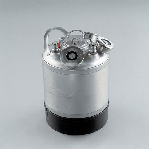 REINIGUNGSBEHAELTER EDELSTAHL+JOLLYVENTIL+2 KORBFITTING+1 FL
