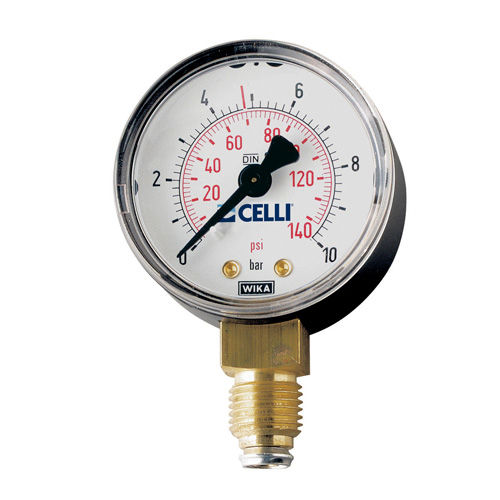 CO2/N2 PR.GAUGE BOTTOM SCALE10Bar RED NOTCH AT 4,8Bar W/ANTI