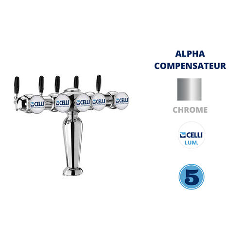 C/ROMANTIC 5V+L+ ALPHA TAP INOX WITH COMPENSATOR