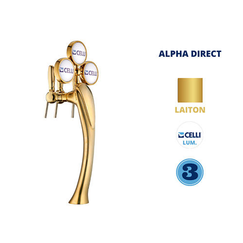 C/LOTUS BR 3V+L+ ALPHA TAP INOX NO COMPENSATOR