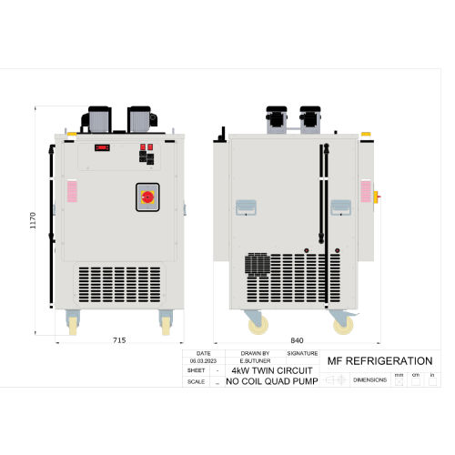 Supply 4kW W/C Twin Circuit 22 Coil Dual Pump Event Cooler